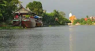 De rivier bij Ayutthaya