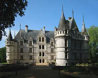 De voorkant van het kasteel