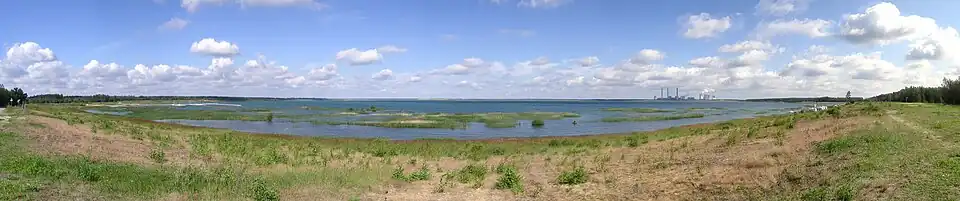 Bärwalder See met Elektriciteitscentrale Boxberg