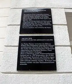 Plaquette verzetsgroep