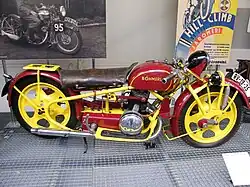 De Böhmerland 350 cc tweetakt (replica) uit 1937 die waarschijnlijk het productiestadium niet meer haalde.