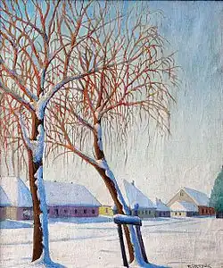 In de winterse zonneschijn