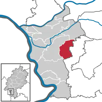 Kaart van Büttelborn