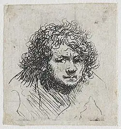 Zelfportret naar voren leunend: buste, 1626-1630, Rijksmuseum Amsterdam