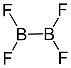 Structuurformule van diboortetrafluoride