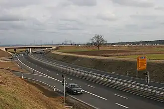 afrit Plankstadt-Süd / Oftersheim, in de richting Heidelberg