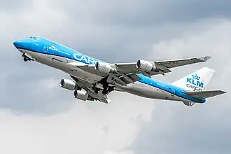 Een Boeing 747-400ERF van KLM Cargo