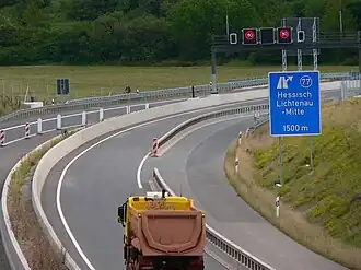 Westelijke einde van het trajectdeel bij Hessisch Lichtenau. (2014)