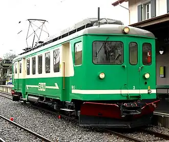 BDe 4/4: 3 op 7 februari 2007 in L'Isle-Mont-la-Ville