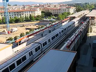 Het station in 2018 gezien uit het noorden