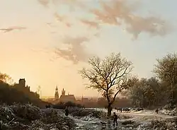 Barend Cornelis Koekkoek: Winterlandschap, gezicht op Kleef