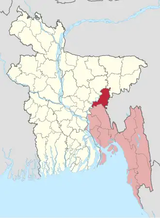 Kaart van Rangamati