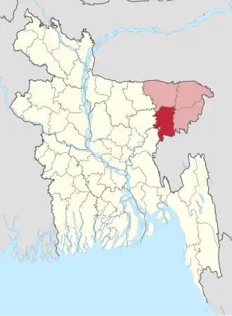 Kaart van Habiganj