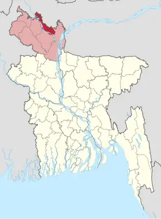 Kaart van Lalmonirhat