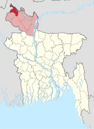 Kaart van Panchagarh