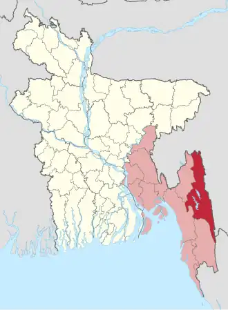 Kaart van Rangamati