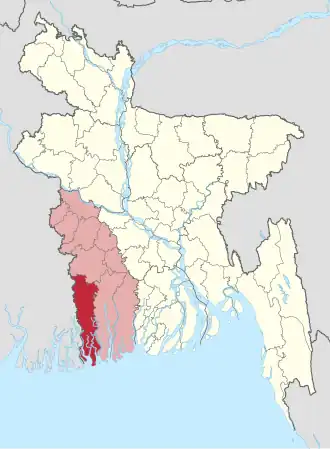Kaart van Satkhira