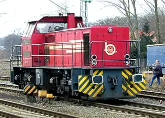 Bentheimer Eisenbahn DE 24 op 25 januari 2002 te Bad Bentheim