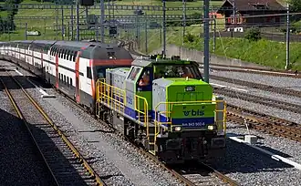 BLS Am 843 502-6 op 16 juni 2007 te Frutigen