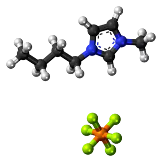 BMIM kation en PF6 anion