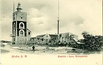 Het fort Zoutman met de Willem III toren (links)