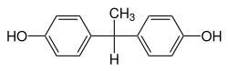 Structuurformule van bisfenol E
