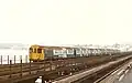 Voormalig materieel Class 485 op Ryde Pier in 1984