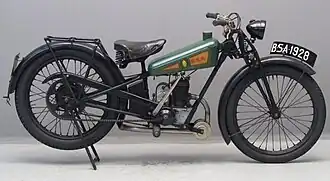 De 175&nbsp;cc BSA A Modellen waren de enige BSA's met een tweetaktmotor. Dit is een A28 uit 1928
