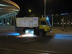 Een slijpwagen in Braunschweig