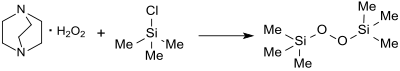 Synthese van bis(trimethylsilyl)peroxide BTSP met DABCO-waterstofperoxide-adduct