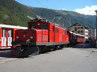 HGe 4/4 I 11 op 1 augustus 2003 te Zermatt