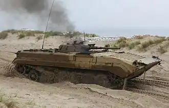 Een Poolse BMP-1 tijdens een oefening