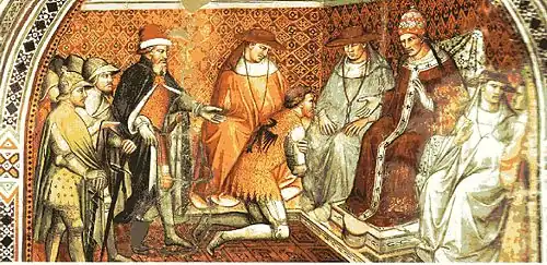 Frederik Barbarossa onderwerpt zich aan Alexander III