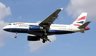 Airbus A319 van British Airways