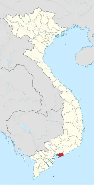 Kaart van Ba Ria-Vung Tau