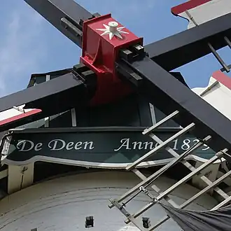 De baard van de molen na de restauratie