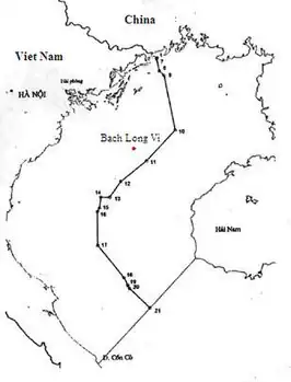 Kaart van Bạch Long Vĩ