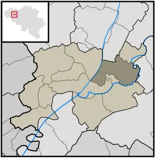 Kaart van Bachte-Maria-Leerne