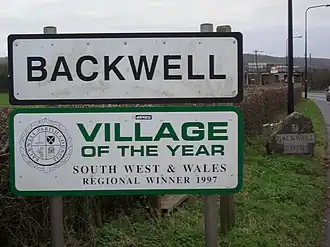 "Village of the Year"-bord