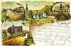 Een briefkaart uit Bad Kreuznach, ca. 1900