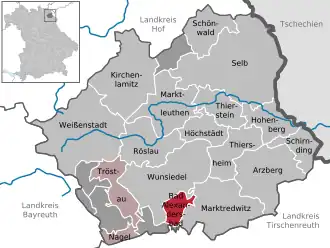 Kaart van Bad Alexandersbad