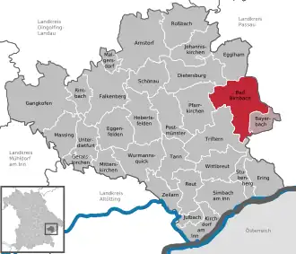 Kaart van Bad Birnbach