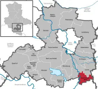 Kaart van Bad Dürrenberg