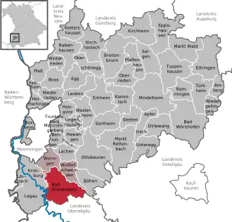 Kaart van Bad Grönenbach