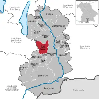 Kaart van Bad Heilbrunn