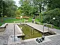Watertrappelbassin in het zgn. Kurwald, dat in 2018 t.g.v. de Landesgartenschau is aangelegd