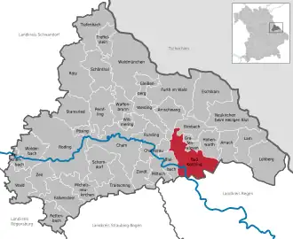 Kaart van Bad Kötzting