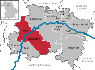 Kaart van Bad Staffelstein
