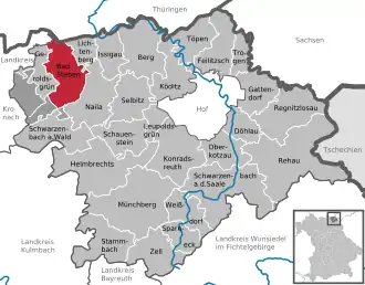 Kaart van Bad Steben