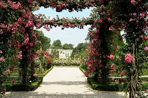 Het rosarium Roseraie de Bagatelle